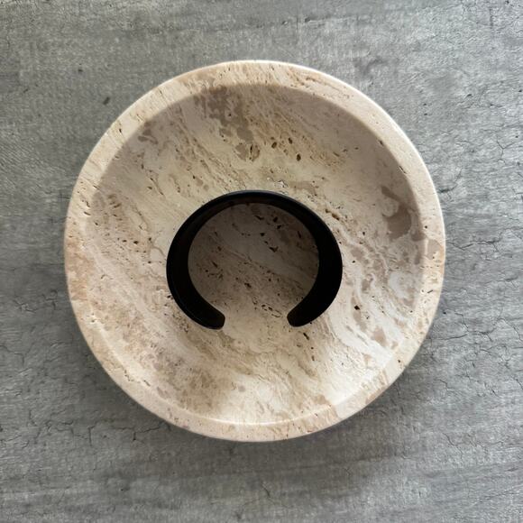 HERMES Evelyne Aluminum Sunset Black Cuff Matte H Logo Bracelet with Box Bag - Picture 4 of 11